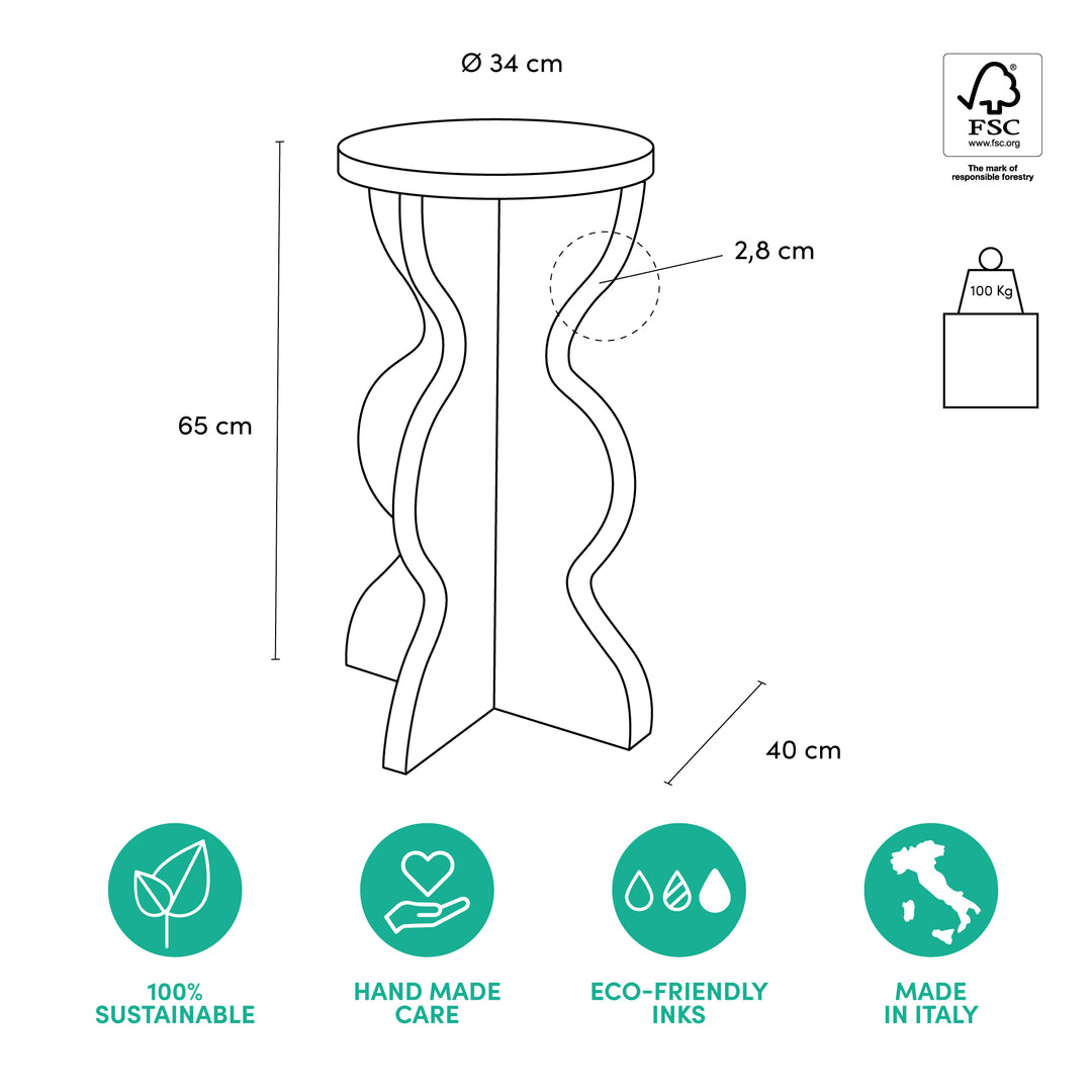 Tabouret en Carton - Double - Solution écologique et robuste pour votre stand d'exposition