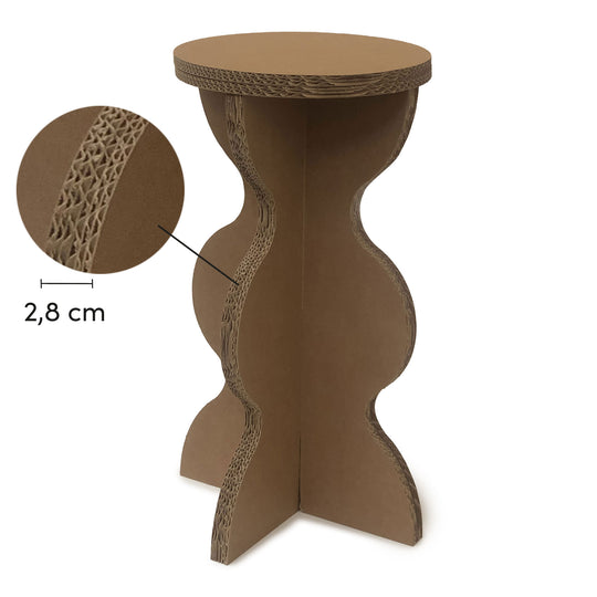 Tabouret en Carton - Double - Solution écologique et robuste pour votre stand d'exposition