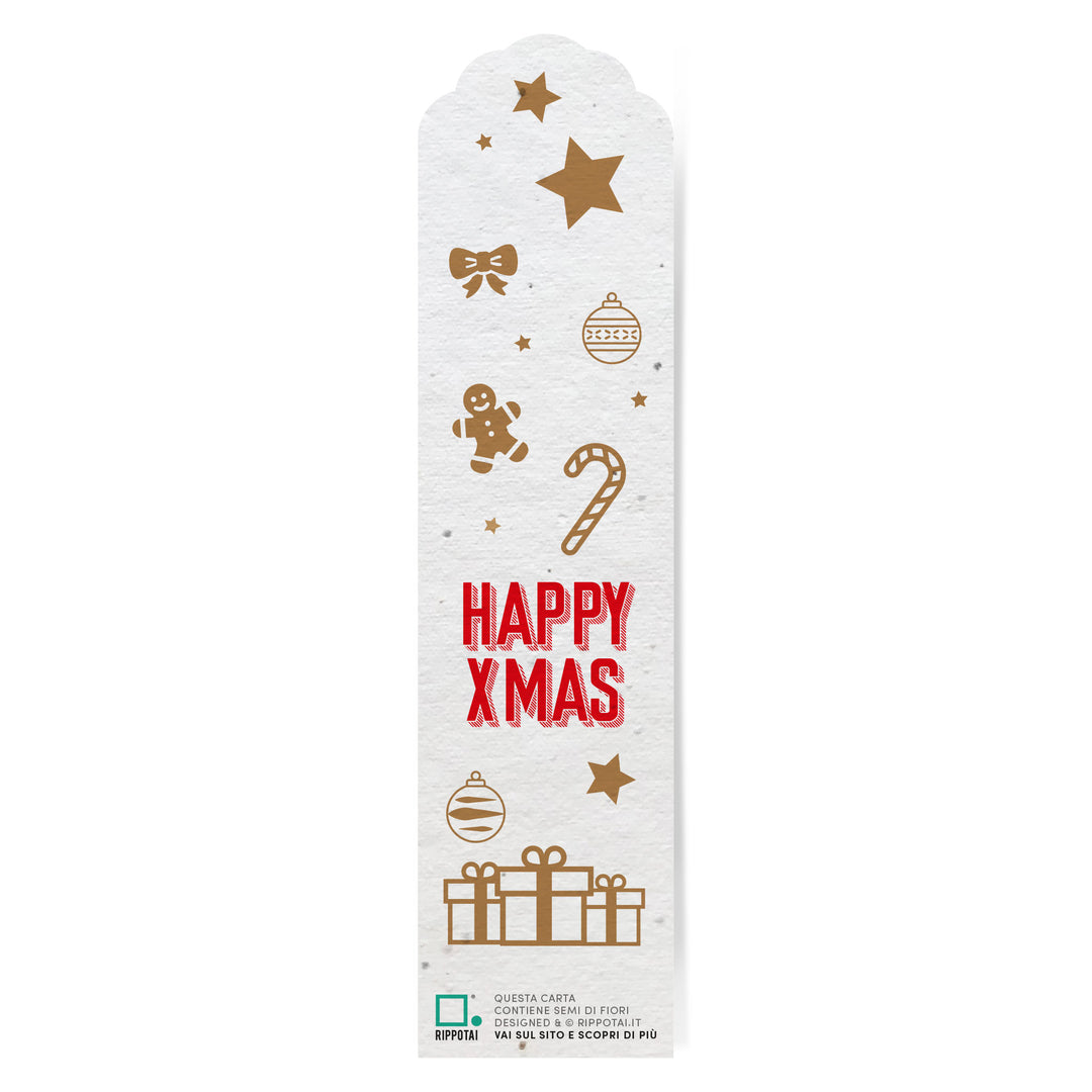 Set mit 10 Weihnachtslesezeichen aus Halbpapier