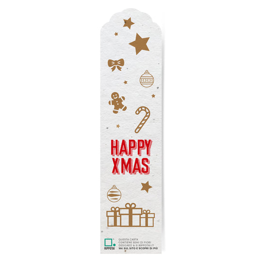 Set mit 10 Weihnachtslesezeichen aus Halbpapier