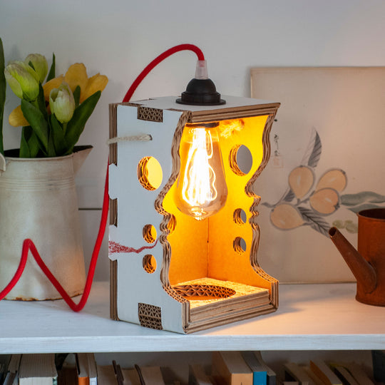 The bottle holder that becomes a Wine Lover design lampshade