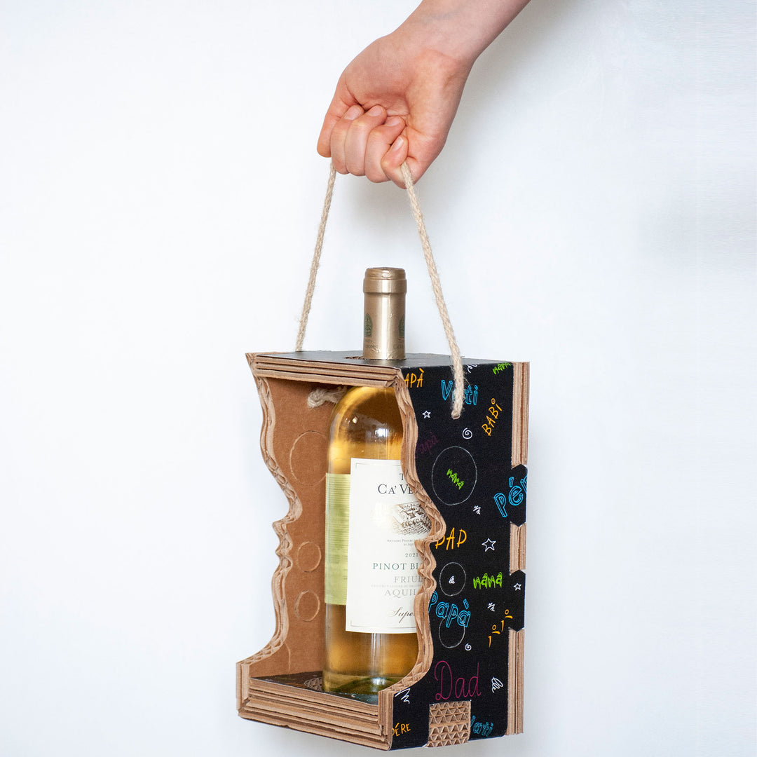 Porte-bouteille qui devient un abat-jour design Wine Lover